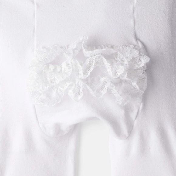 Baby Girl 2-Pack Tights - White - Ruffled Bottom - 12-24 - Picture 4 of 4